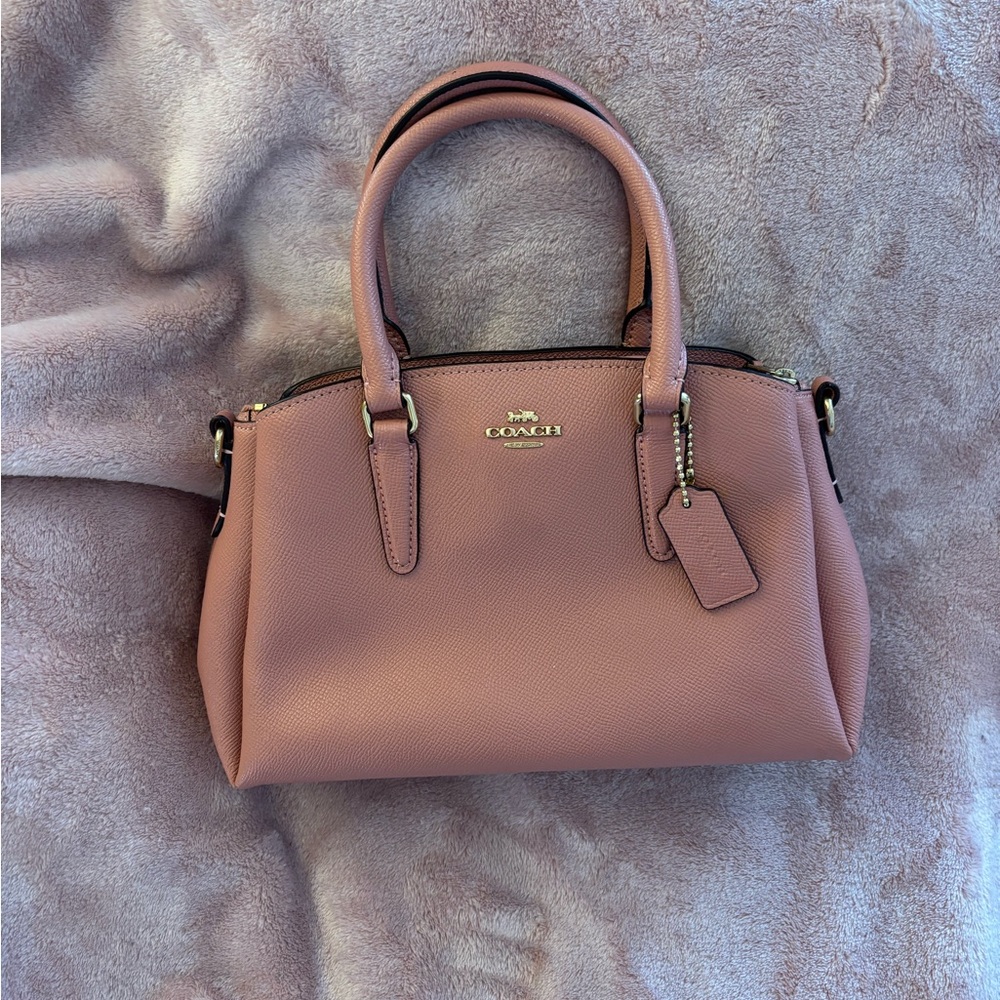 COACH Mini Surrey Carryall w/crossbody strap (Vintage Pink)